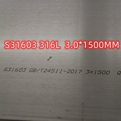 ASTM A240 S31603 Tính chất tấm thép không gỉ 316L Tấm thép không gỉ 316L
