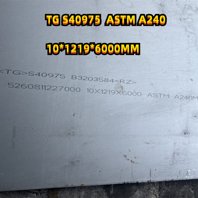 S40975 Tấm thép không gỉ cán nóng Bảng dữ liệu Thành phần hóa học 40.0mm