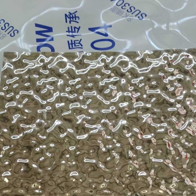 Kim loại 304 201 Stainless Steel Water Ripple Sheet Bức tường kim loại Thiết kế bảng 0.6 * 1219 * 2438mm