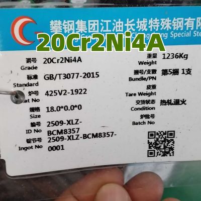 Hot Rolled High Stength Alloy Structural Steel 22NiCr14 (1.5752) 20Cr2Ni4A Round Bar OD 20mm With Heat Treatment