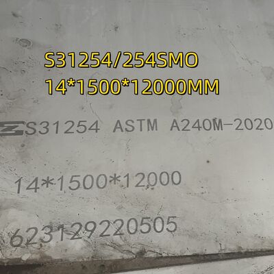 254SMO S31254 Super Austenitic Stainless Steel Sheet 1.4547 6 Hợp kim molybdenum cho thiết bị khử muối nước biển