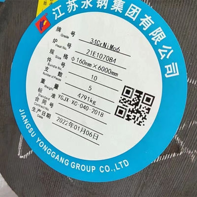 Lọc nóng 34CrNiMo6 thép vòng thanh DIN 1.6582 EN 10083 Sợi đồng alloy rèn