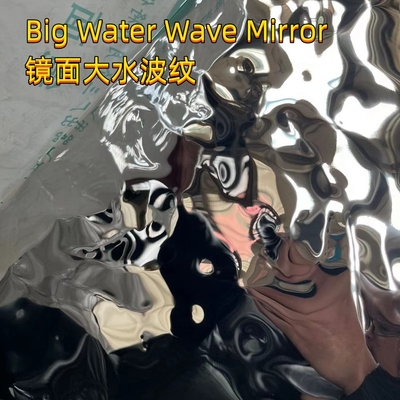 304 316 Stamping Mirror Stainless Steel Bảng nước sóng cho tường 2000mm 0.6mm