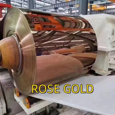 ROSE GOLD 0.5*1220x2440mm Thép không gỉ tấm gương mịn cho trang trí trần nhà