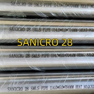 SANICRO 28 UNS N08028/W. Nr. 1.4563 SMLS ống hợp kim28 ống thép không gỉ 114*5*6000
