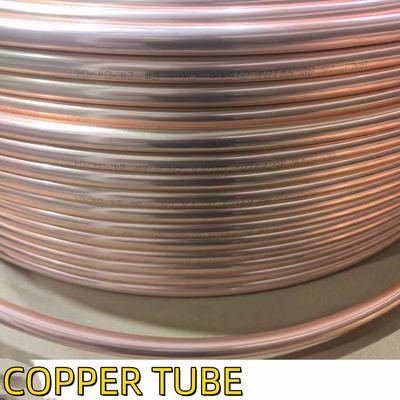 Red Copper Pipe cho điều hòa không khí Pancake Copper Pipe Coil 6.35 * 0.8mm