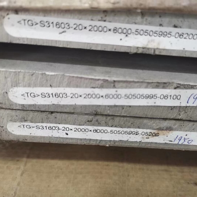 55mm dày thép không gỉ 316L tấm 2000 * 6000mm Din1.4404 s31603 12mm thk SS tấm lớp 316