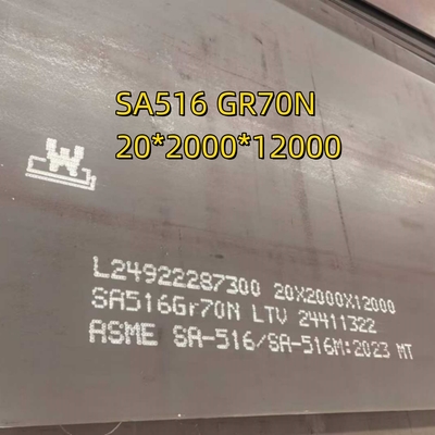 Thép carbon ASTM A-516 Gr 70 tấm (6 FT chiều rộng X 40 FT chiều dài) Độ dày 3/8 IN Theo EN10204 3.1 Cert