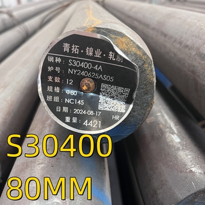 ASTM A276 Grade 304 SS304 S30400 1.4301 Bar tròn Đèn sáng đánh bóng OD 150MM