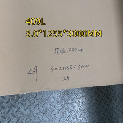 Thép không gỉ lăn lạnh lớp 409L 3mm NO.1 Xét xong SS409 SUH409L 1.4512 Kim loại