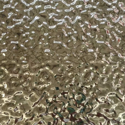 Trang trí SUS304 Thép không gỉ Water Ripple Sheet Panel Đèn đen đánh bóng