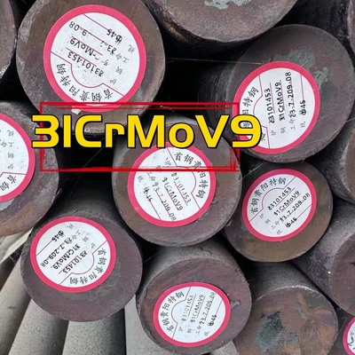 31crmov09 Q+T 1.8519 Sắt thép kim loại hợp kim 30-500mm Lăn nóng và đúc Nitriding Steel Rod