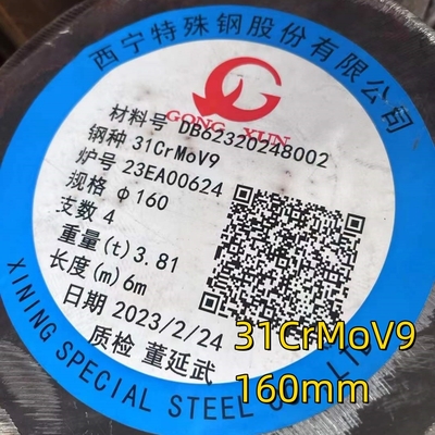 Nitriding Steel Round Bar D 470 mm Vật liệu 1.8519 31crmov9 Qt Thép rèn