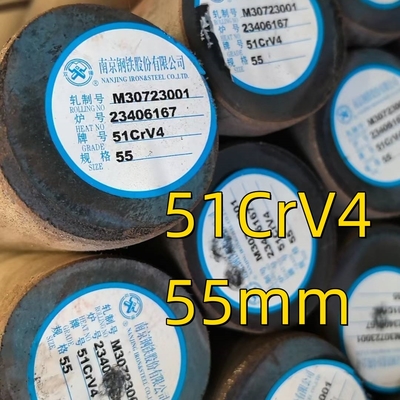 Đường dây kim loại hợp kim xuân 51CrV4 cán nóng 6m Chiều dài ASTM AISI 6150 DIN1.8169 Thép tròn