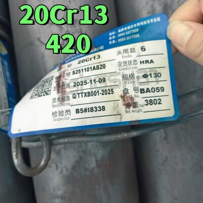 Cao carbon EN 1.4021 / DIN X20Cr13 / AISI 420 thép không gỉ thanh tròn bề mặt đen cán nóng