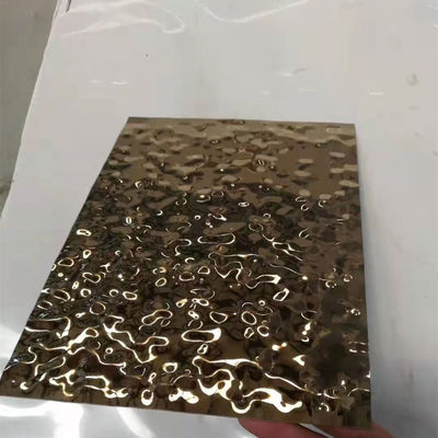 Decoration Water Wave SUS304 Stainless Steel Panel Sheet Silver Mirror Polished