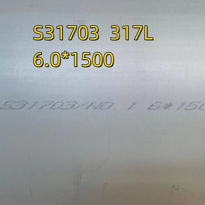 SS317LSBảng thép không gỉ 1.4438 X2CrNiMo18-16-4 4 * 1500 * 6000mm Bảng 317L cán nóng