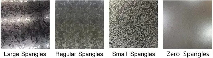 ASTM A653 G90 Z275 Lớp phủ cao 2.00 * 1500 * 3000mm Bảng thép kẽm DX51D Z275g Vòng xoắn thép kẽm nóng 5